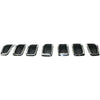 2014-2018 Jeep Cherokee Grille Matte Black With Chrome Moulding 7 Pieces Set