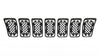 2019-2021 Jeep Cherokee Grille Chrome Front With Black Insert 7-Pc Set
