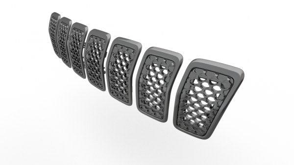 Calandre avant grise pour Jeep Cherokee 2019-2023, référence CH1200416