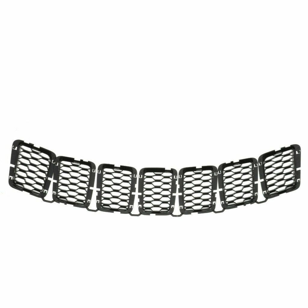 Grille de calandre Jeep Grand Cherokee 2017-2021, noire, style nid d'abeille, 7 pièces (sauf SRT/Trackhawk), CH1201111