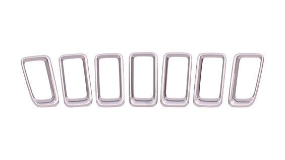 Moulure de calandre chromée pour Jeep Compass 2011-2017 (7 pièces), référence Ch1210111U - Hunt Parts