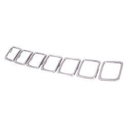 Ensemble de 7 anneaux chromés pour calandre Jeep Compass 2017-2021, CH1210127