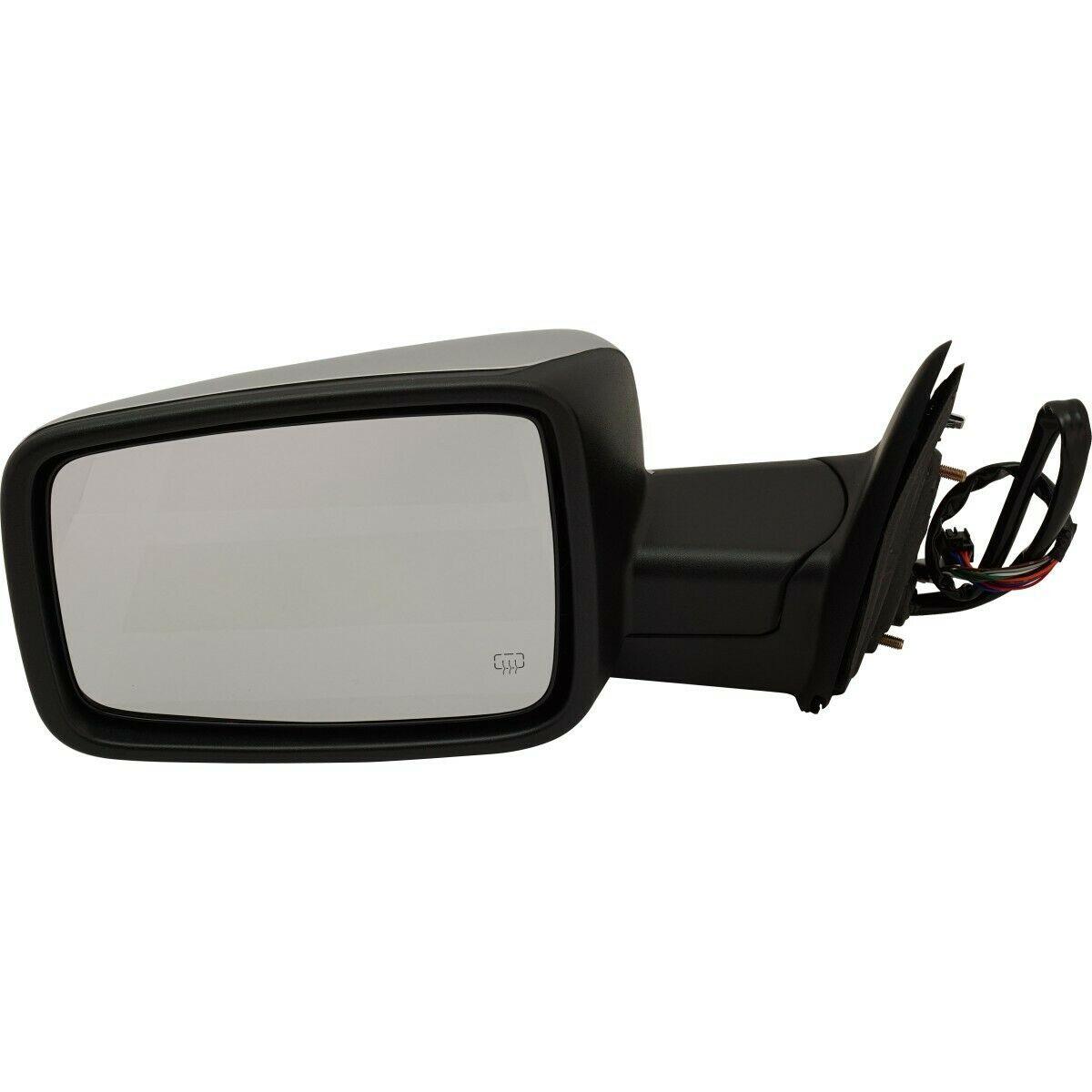 Rétroviseur extérieur côté conducteur pour Dodge Ram 3500 2010, électrique et chauffant, sans attelage, avec clignotant et éclairage de bas de porte, et capuchon chromé, CH1320292