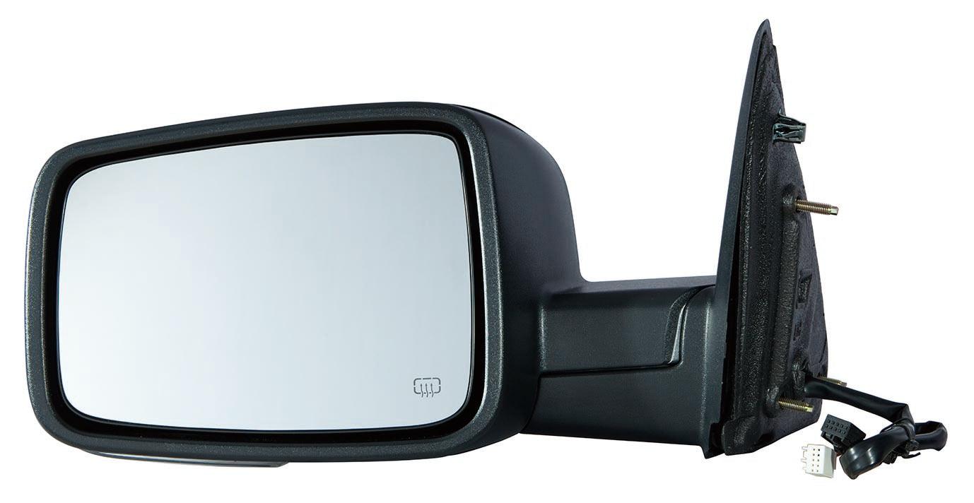 Rétroviseur extérieur côté conducteur pour Dodge Ram 3500 2010, électrique, texturé et chauffant, avec clignotant et éclairage de bas de porte, sans mémoire ni fonction anti-éblouissement automatique, CH1320304