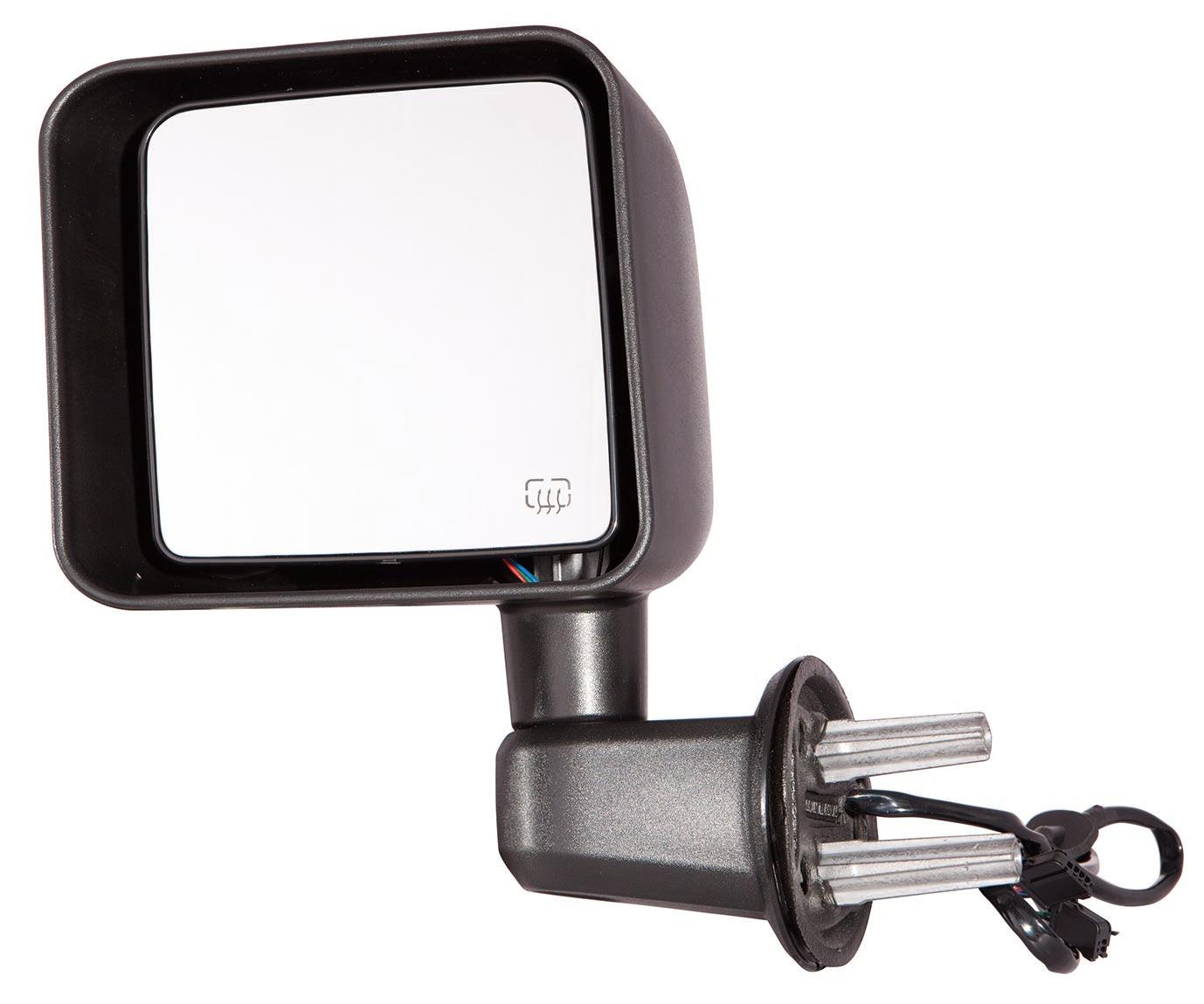 Rétroviseur extérieur côté conducteur Jeep Wrangler 2015-2017, électrique, chauffant, non rabattable, noir texturé, CH1320390