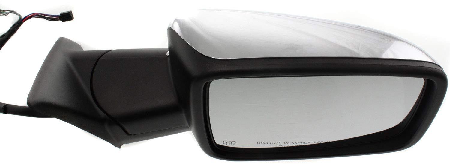 Rétroviseur extérieur côté passager pour Ram 1500 2011-2013, électrique et chauffant, sans attelage, avec clignotant et éclairage de bas de porte, et capuchon chromé, CH1321292