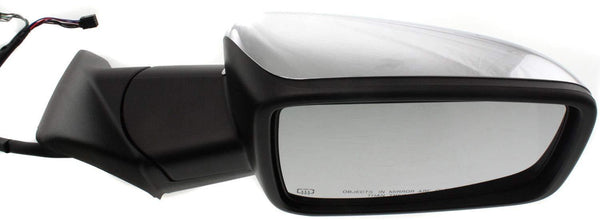 2009-2010 Dodge Ram 1500 Mirror Passenger Side Power Heated With Out Tow With Signal/Puddle Lamp With Chrome Cap