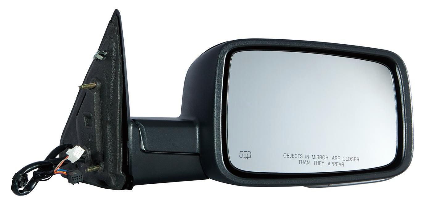Rétroviseur extérieur côté passager pour Dodge Ram 3500 2010, électrique, texturé et chauffant, avec clignotant et éclairage de bas de porte, sans mémoire ni fonction anti-éblouissement automatique, CH1321304