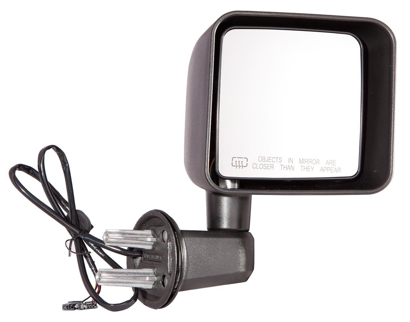 Rétroviseur extérieur côté passager pour Jeep Wrangler 2018, électrique, chauffant, non rabattable, noir texturé, CH1321390