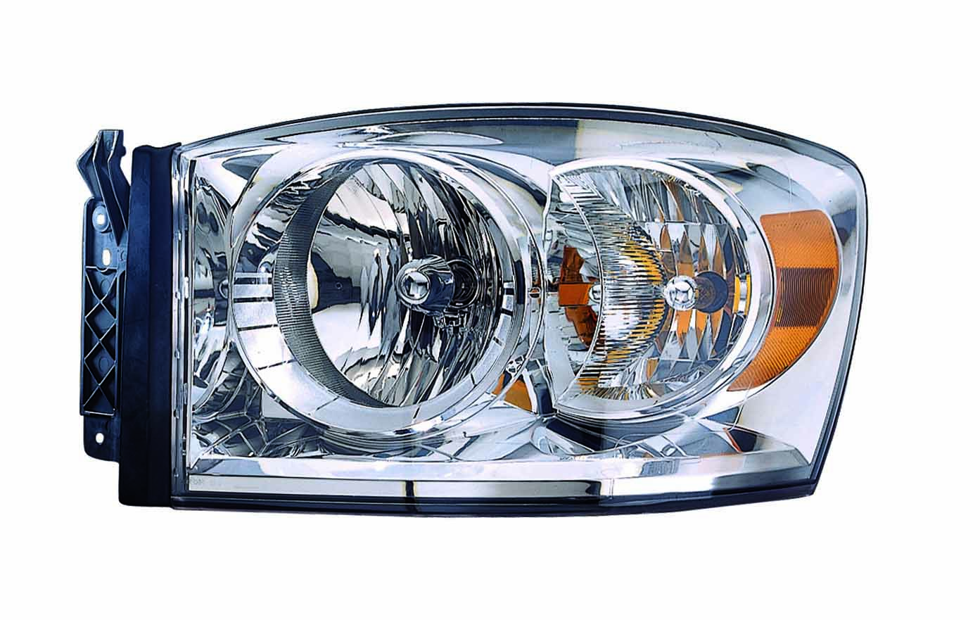 Phare avant côté conducteur pour Dodge Ram Mega Cab 2007-2009 sans capuchon inférieur orange, Ch2502180C - Hunt Parts