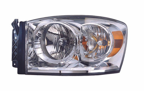 2007-2009 Dodge Ram 2500 Head Lamp Driver Side With Out Lower Amber High Quality