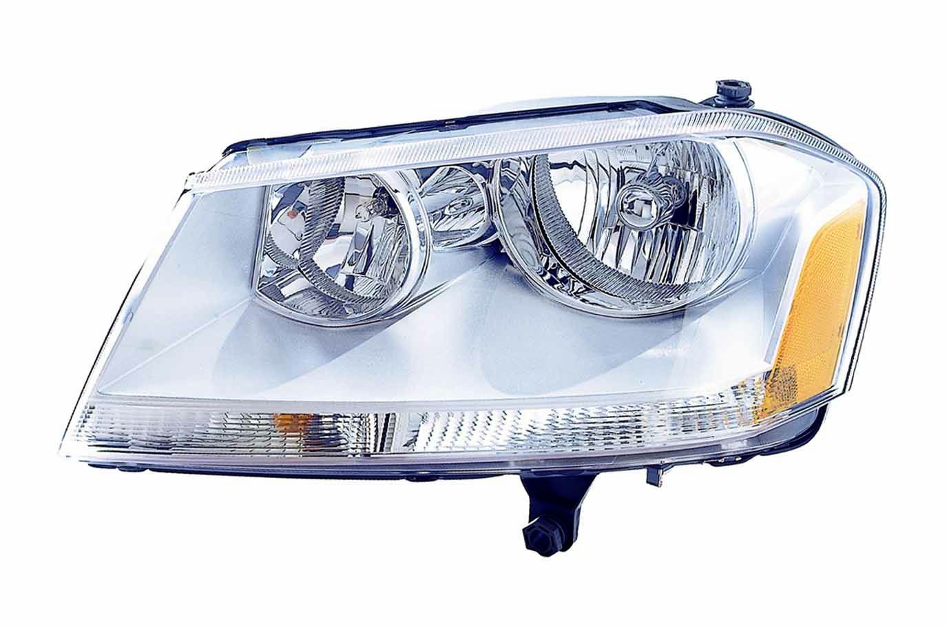 Phare avant gauche (côté conducteur) Dodge Avenger 2008-2014, boîtier chromé, référence CH2502182C - Hunt Parts