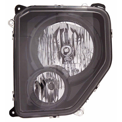Phare avant gauche halogène avec enjoliveur noir pour Jeep Liberty 2010-2012, référence CH2502227C - Hunt Parts