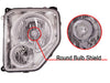 2008-2012 Jeep Liberty Head Lamp Driver Side Chrome Bezel With Fog Lamp Round Bulb Shield High Quality