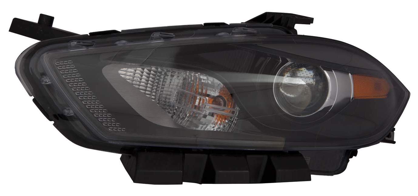 Phare avant gauche (côté conducteur) pour Dodge Dart 2013-2015, halogène, enjoliveur noir, référence CH2502240C - Hunt Parts