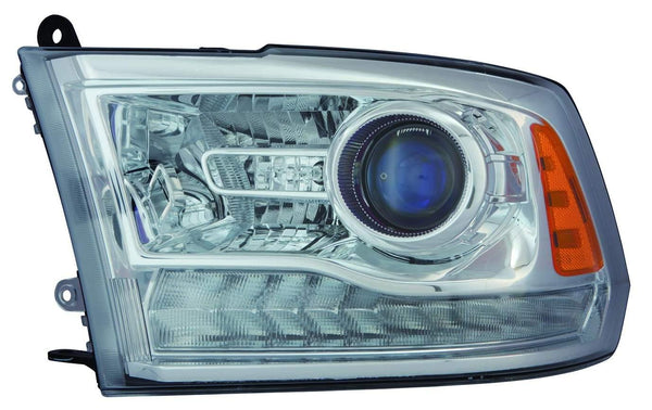 2013-2015 Ram Ram 2500 Head Lamp Driver Side Halogen Projector Style Chrome Exclude Sport/Rt High Quality