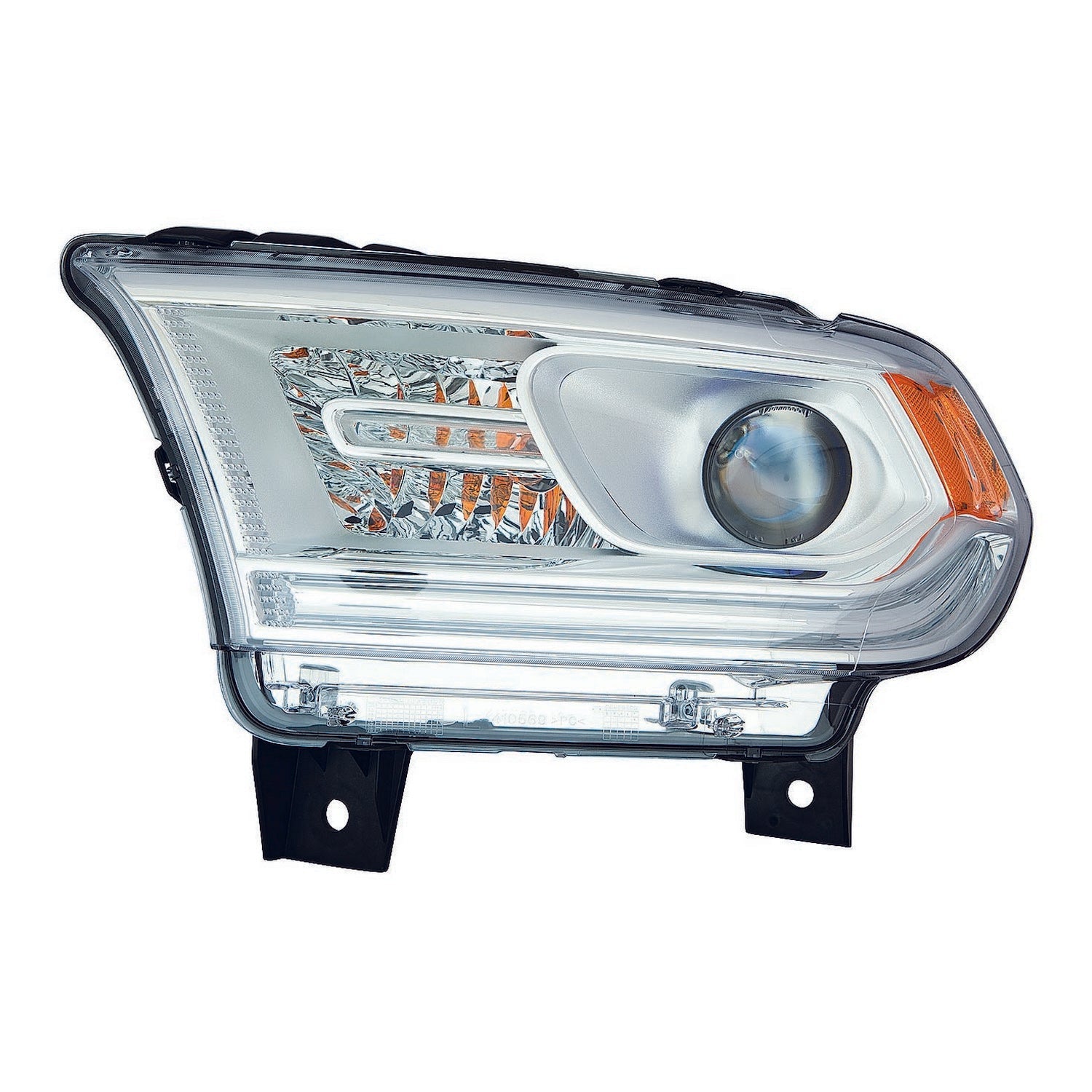 Phare avant côté conducteur pour Dodge Durango 2014-2015, halogène, enjoliveur chromé, sans feu de jour à LED, référence CH2502256C - Hunt Parts