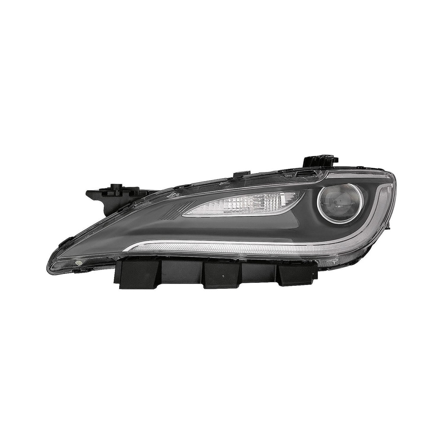 Phare avant côté conducteur Chrysler 200 Berline 2015-2016 HID avec feux de jour à LED, enjoliveur chromé, CH2502264C - Hunt Parts