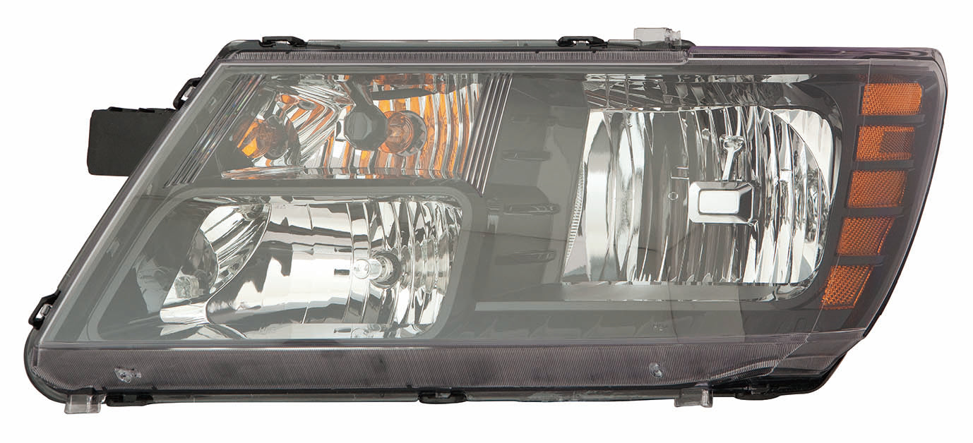 Phare avant gauche halogène avec enjoliveur noir pour Dodge Journey 2014-2020, référence CH2502265C - Hunt Parts