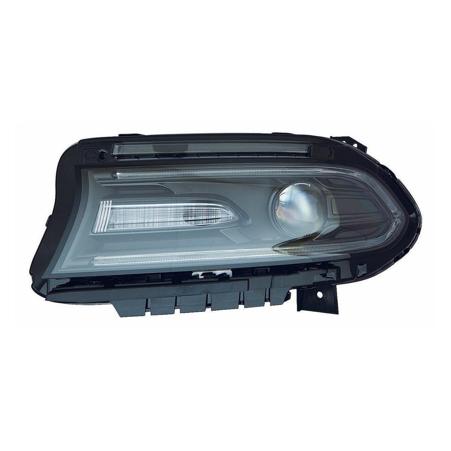 Phare avant gauche halogène avec feux de jour à LED, sans logo intégré, haute qualité, pour Dodge Charger 2015, référence CH2502270