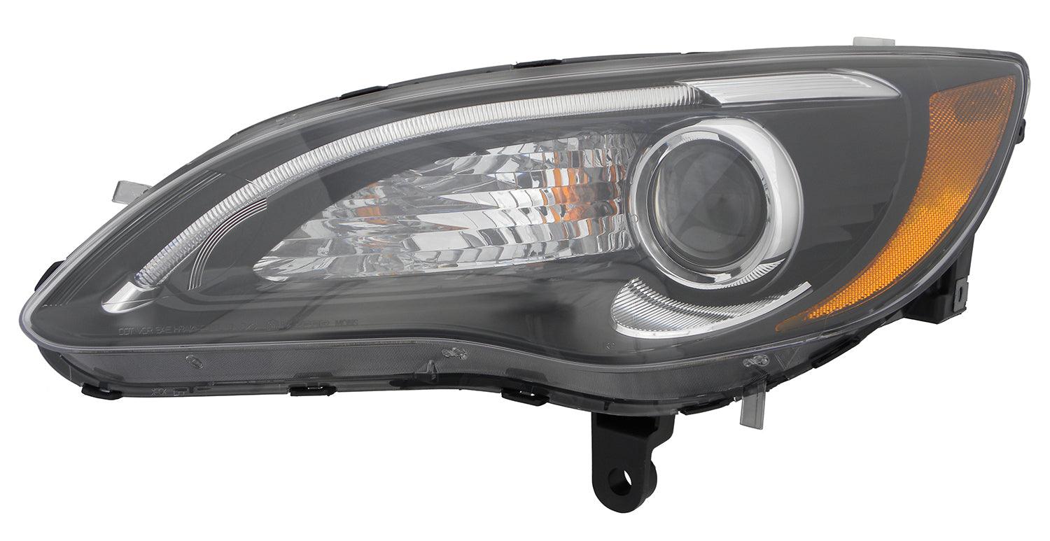 Phare avant gauche (côté conducteur) pour Chrysler 200 Cabriolet 2011-2014, halogène, contour noir, modèle S, haute qualité, CH2502275
