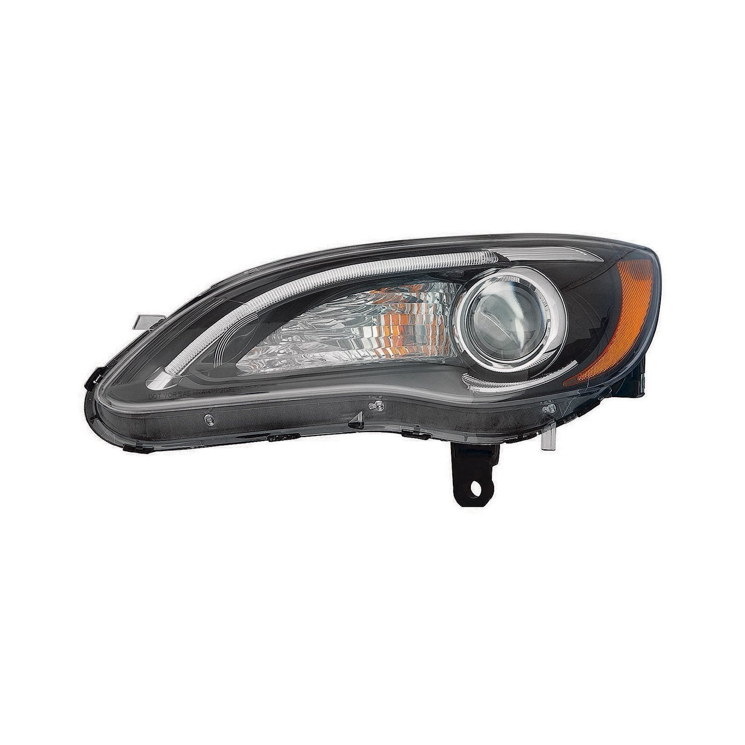 Phare avant gauche (côté conducteur) pour Chrysler 200 Cabriolet 2011-2014, halogène, contour noir, modèle S, référence CH2502275C - Hunt Parts