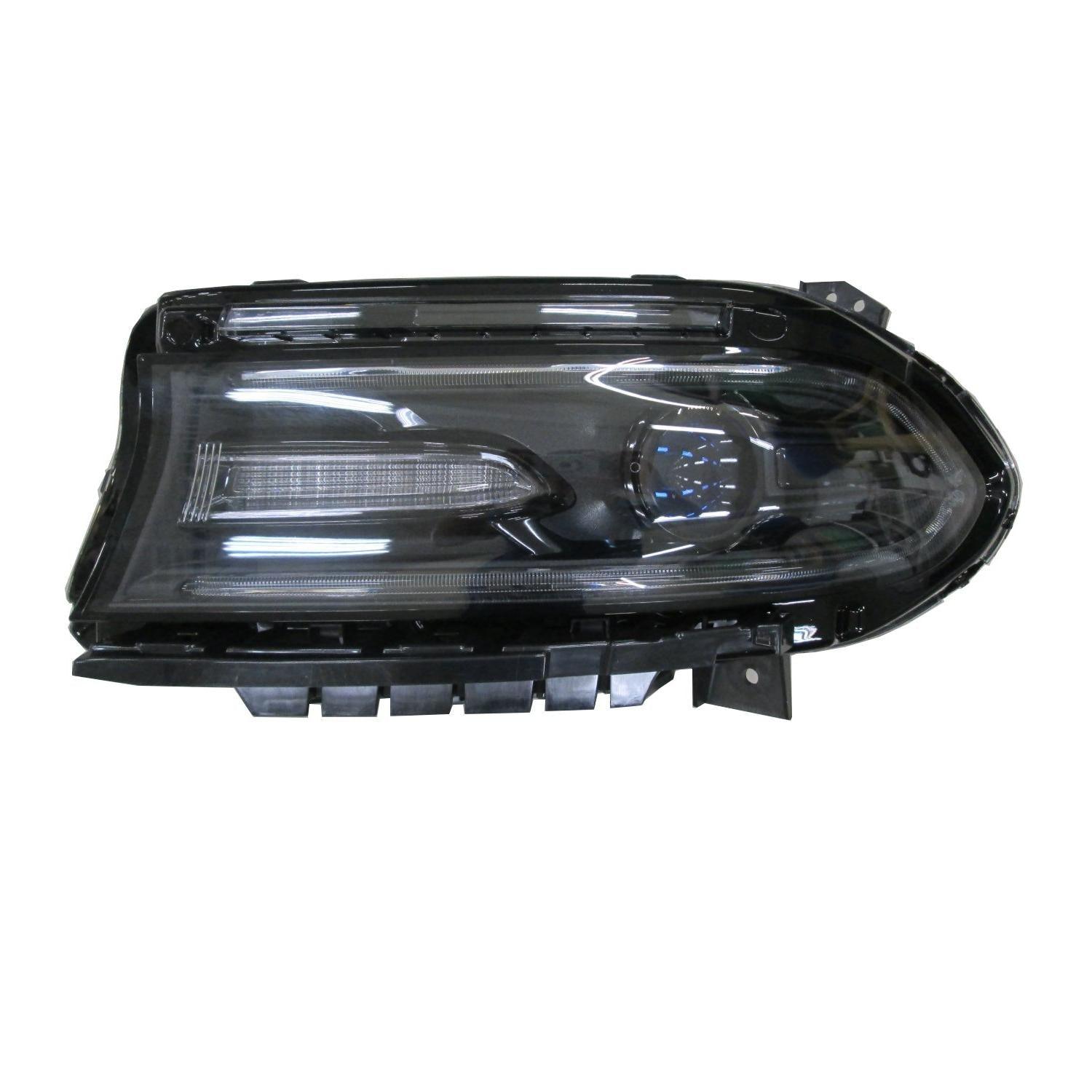 Phare avant gauche halogène avec feux de jour à LED (sans logo) pour Dodge Charger 2016-2017, haute qualité, CH2502296