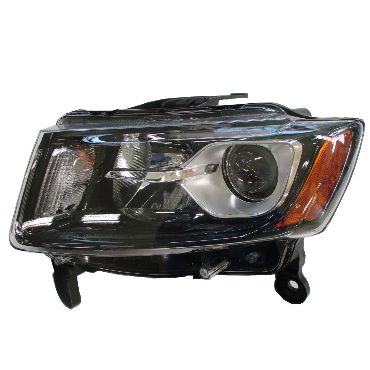 Phare avant côté conducteur pour Jeep Grand Cherokee 2014-2016, halogène, type standard, contour noir, haute qualité, CH2502308
