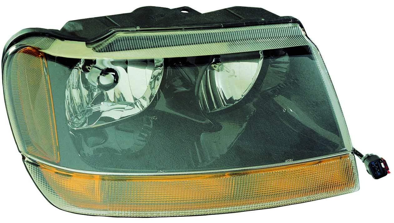 Phare avant côté passager pour Jeep Grand Cherokee 1999-2002, jaune, haute qualité, CH2503121