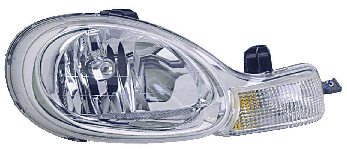 Phare avant côté passager pour Dodge Neon 2000-2002, boîtier chromé, CH2503124V