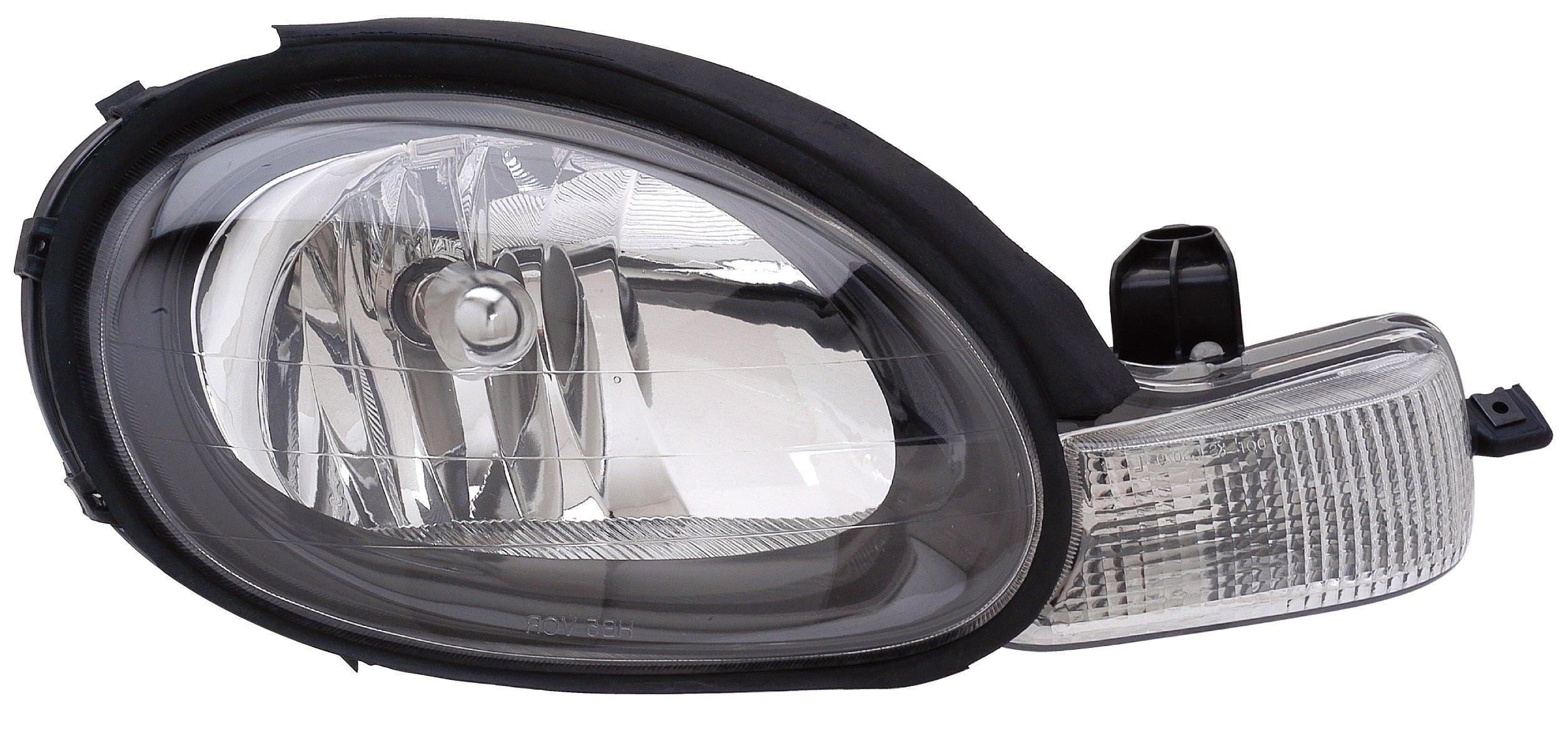 Phare avant côté passager Dodge Neon 2001, contour noir, CH2503127V
