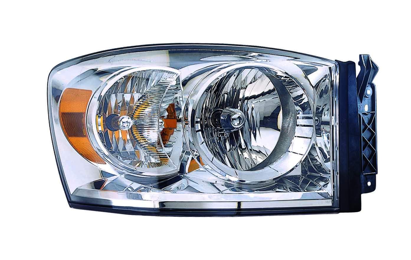 Phare avant côté passager pour Dodge Ram Mega Cab 2007-2009 sans capuchon inférieur orange, Ch2503180C - Hunt Parts
