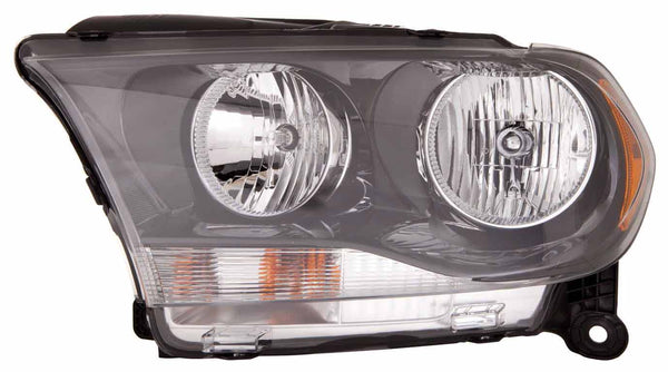 Head Lamp Passenger Side Dodge Durango 2011-2013 Halogen Black Trim Capa , Ch2503229C