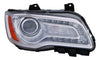 Head Lamp Passenger Side Chrysler 300 2011-2014 Halogen Chrome Bezel Capa , Ch2503231C