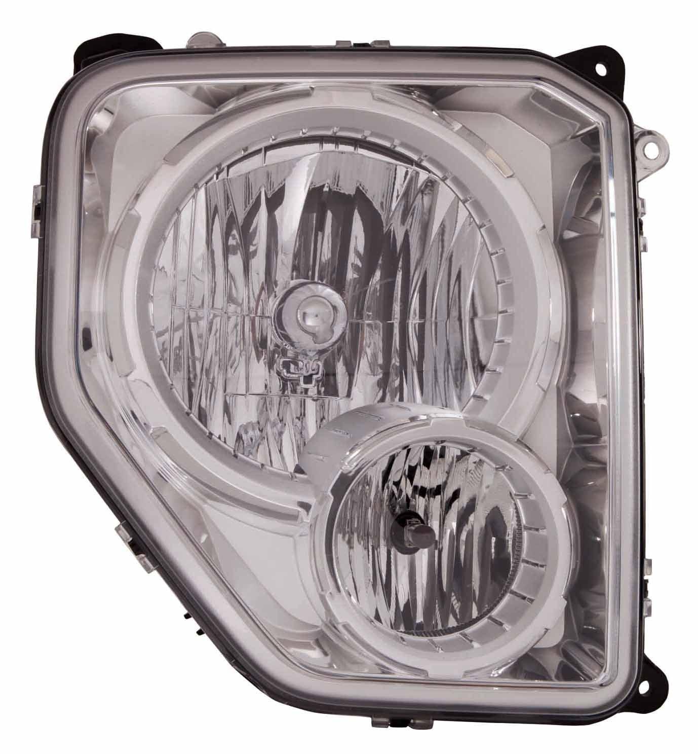 Phare avant côté passager Jeep Liberty 2008-2012, enjoliveur chromé avec cache-ampoule rond pour antibrouillard, haute qualité, CH2503233