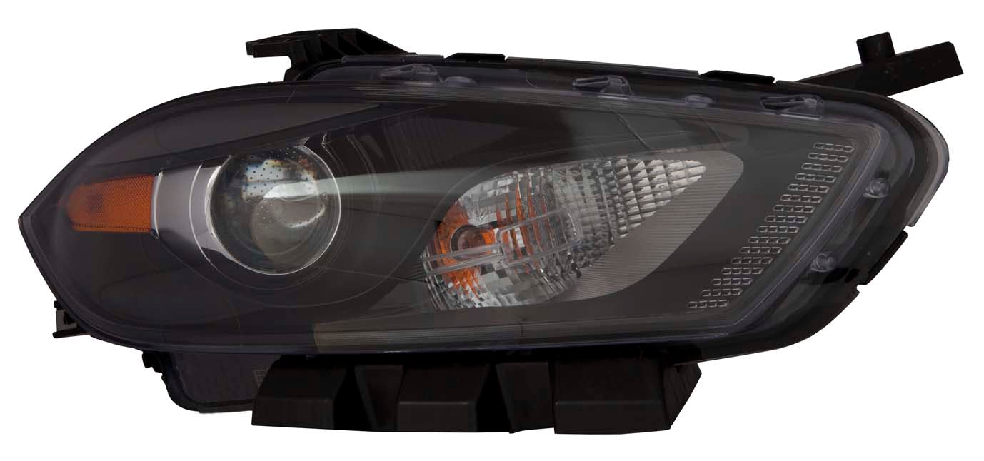 Phare avant côté passager pour Dodge Dart 2013-2015, halogène, enjoliveur noir, référence CH2503240C - Hunt Parts