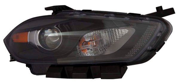 Head Lamp Passenger Side Dodge Dart 2013-2015 Halogen Black Bezel Capa , Ch2503240C