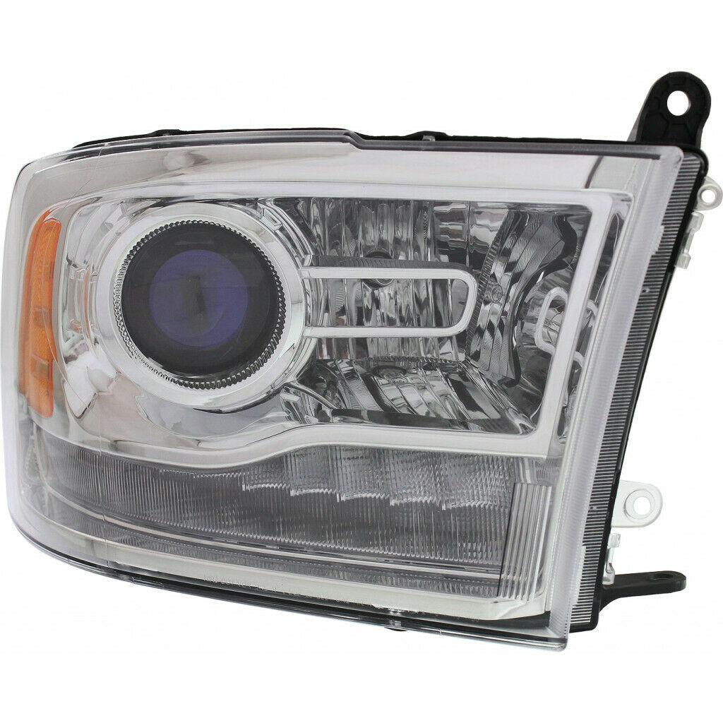 Phare avant côté passager pour Ram 3500 2013-2015, halogène, projecteur, chromé, sauf versions Sport/RT, qualité économique, CH2503244U