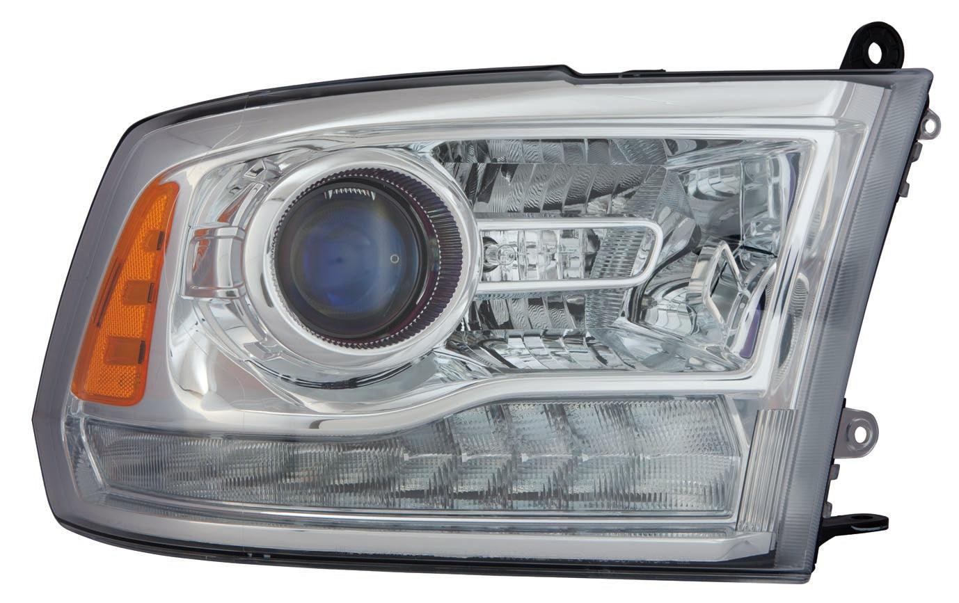 Phare avant côté passager pour Ram 2500 2013-2015, halogène, style projecteur, chromé, sauf Sport/RT, haute qualité, CH2503244