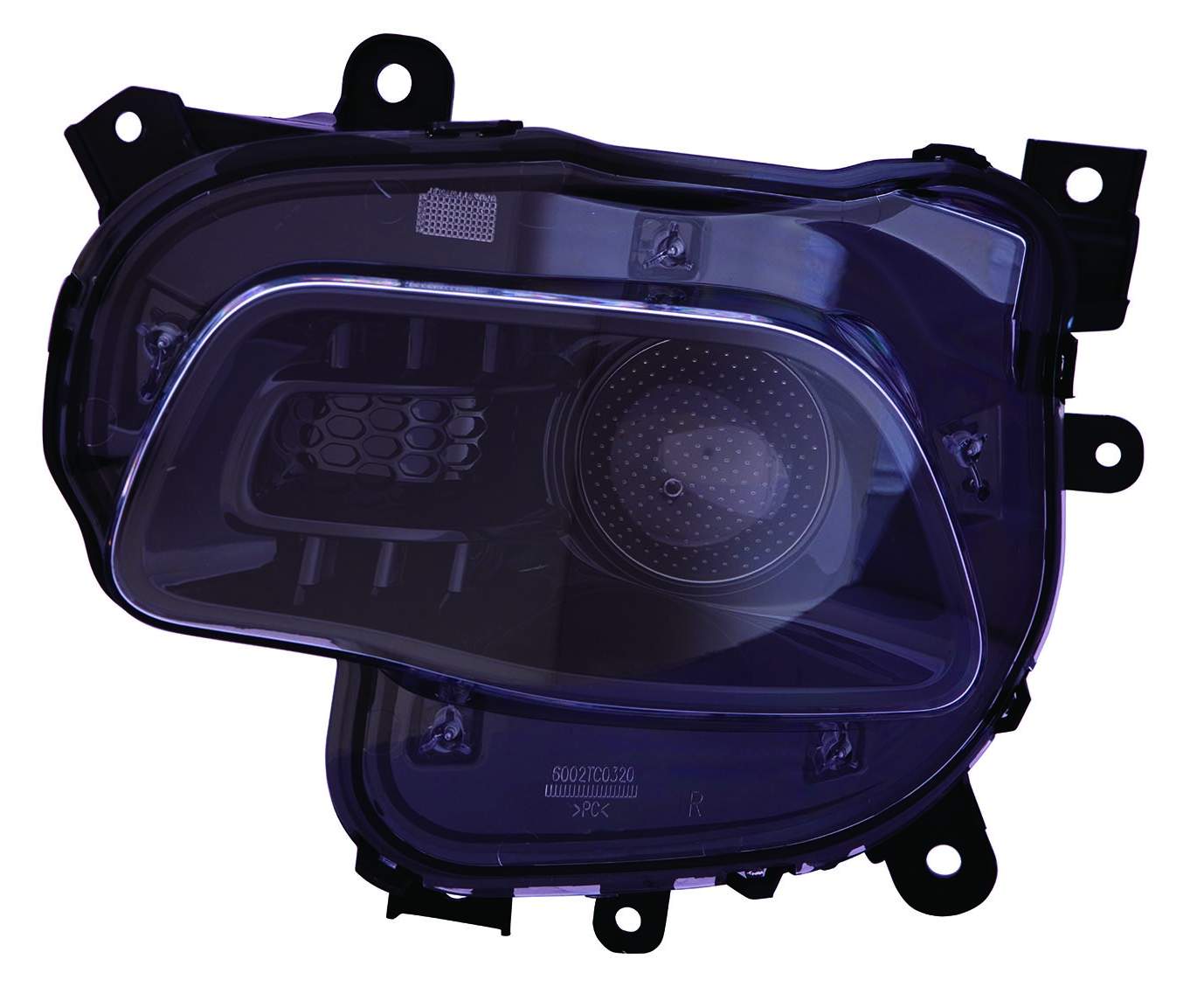 Phare avant côté passager Jeep Cherokee 2014-2016 halogène, enjoliveur noir, référence CH2503249C - Hunt Parts
