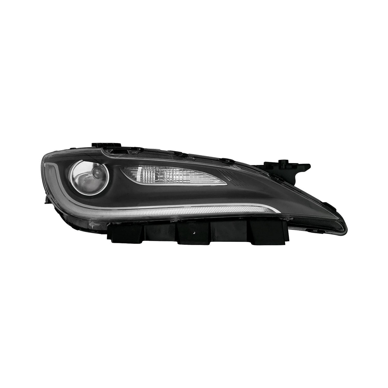 Phare avant côté passager pour Chrysler 200 Berline 2015-2016, avec phare HID et feux de jour à LED, finition noire, référence CH2503263C - Hunt Parts