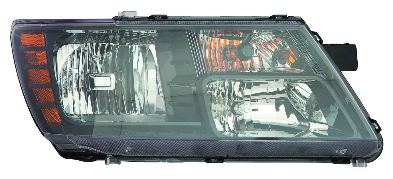 Phare avant côté passager, halogène, avec garniture noire, haute qualité, pour Dodge Journey 2014-2020, référence CH2503265