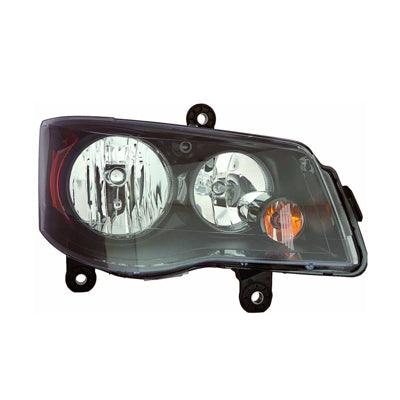 Phare avant côté passager, halogène, avec contour noir, haute qualité, pour Dodge Caravan 2011-2020, référence CH2503266