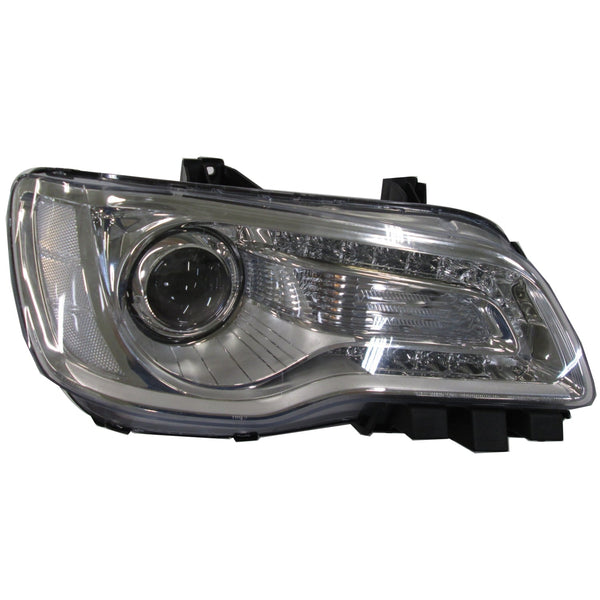 Head Lamp Passenger Side Chrysler 300 2015-2017 Halogen Chrome Bezel Capa , Ch2503268C