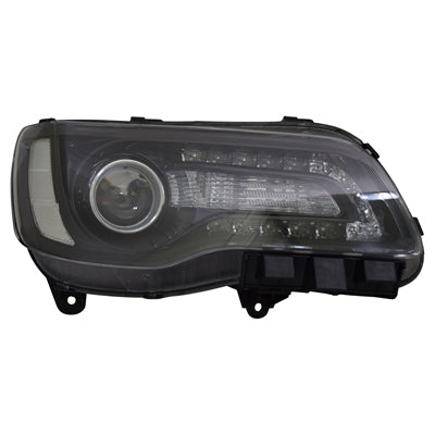 Head Lamp Passenger Side Chrysler 300 2015-2017 Halogen Black Bezel Capa , Ch2503269C