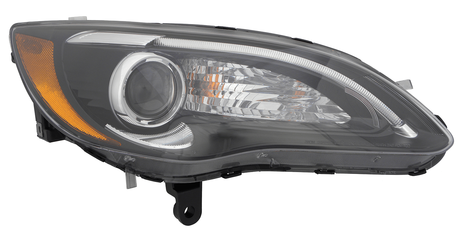Phare avant côté passager pour Chrysler 200 Cabriolet 2011-2014, halogène, contour noir, modèle S, haute qualité, CH2503275