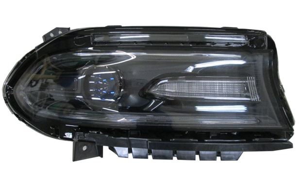Phare avant côté passager Dodge Charger 2016-2019 halogène avec feux de jour à LED sans logo, référence CH2503296C - Hunt Parts