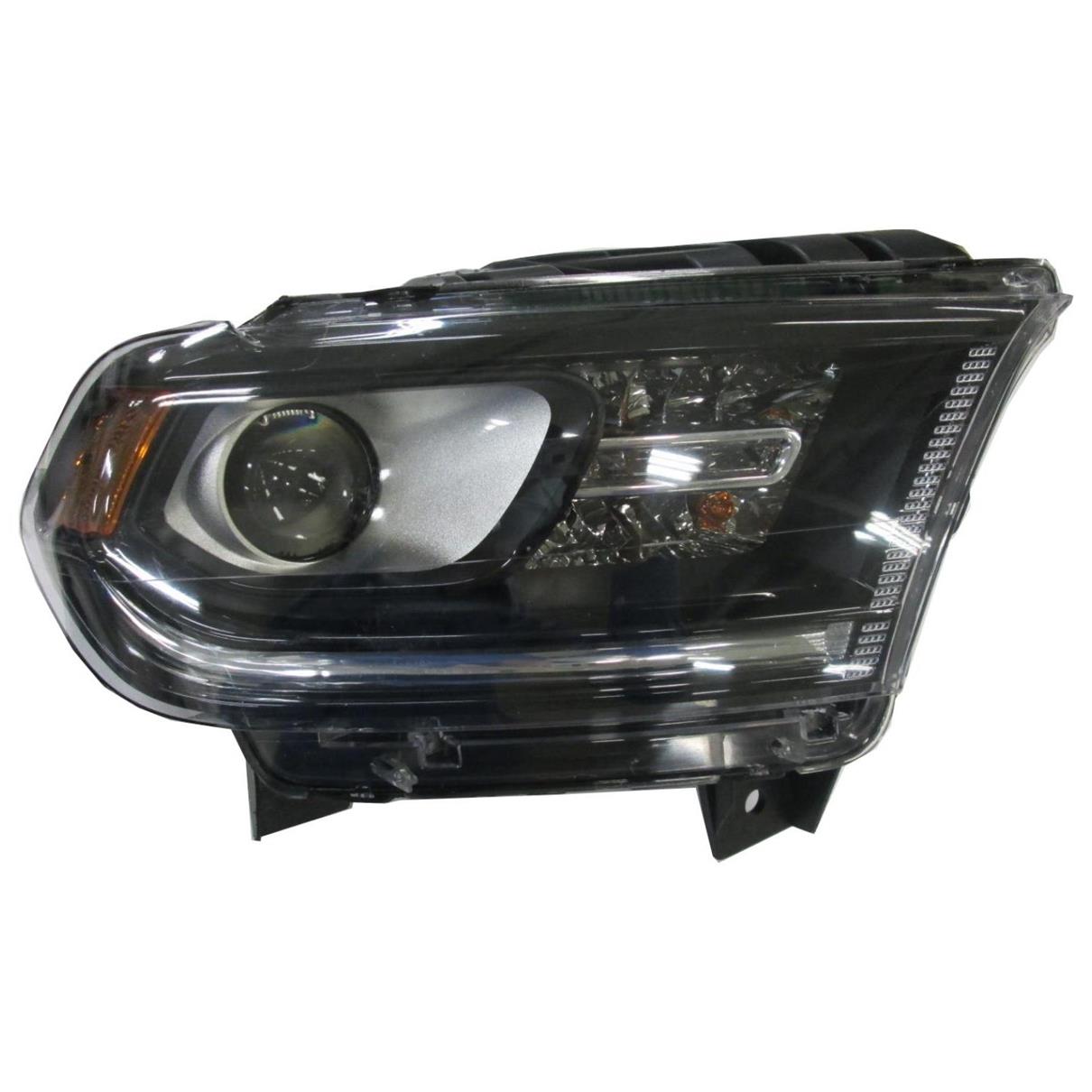 Phare avant côté passager pour Dodge Durango 2016-2020, sans ampoule LED, avec enjoliveur noir, référence CH2503302C - Hunt Parts