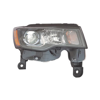 Phare avant côté passager pour Jeep Grand Cherokee 2017-2021, halogène avec enjoliveur noir, référence CH2503309C - Hunt Parts