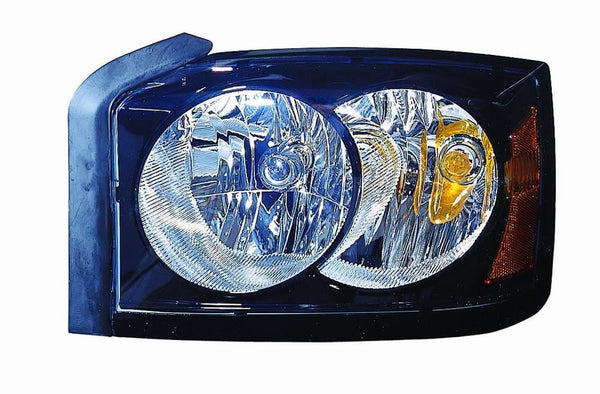 2006-2007 Dodge Dakota Head Lamp Driver Side Black Bezel High Quality